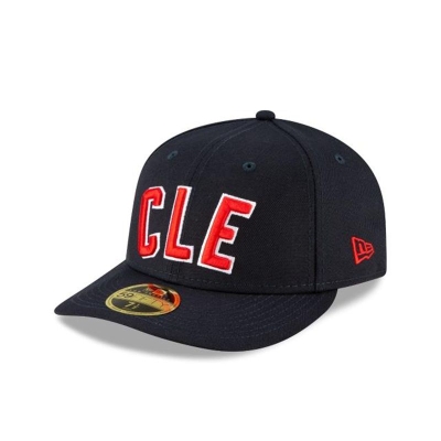 Sapca New Era Cleveland Indians MLB Ligature Low Profile 59FIFTY Fitted - Albastri